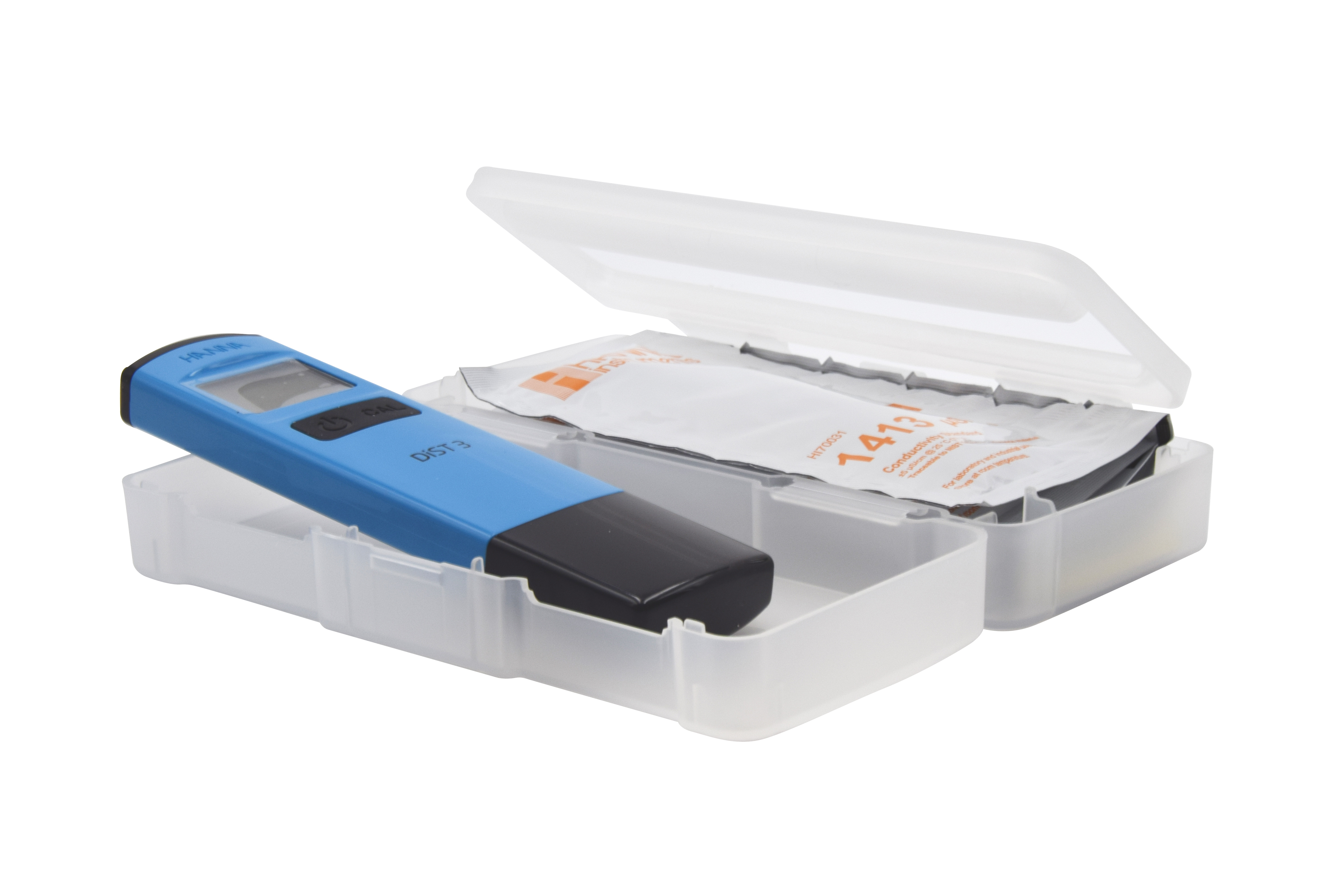 Hanna HI98303 EC-Tester, vorderes Gerätedesign mit Anzeigeelement, funktional