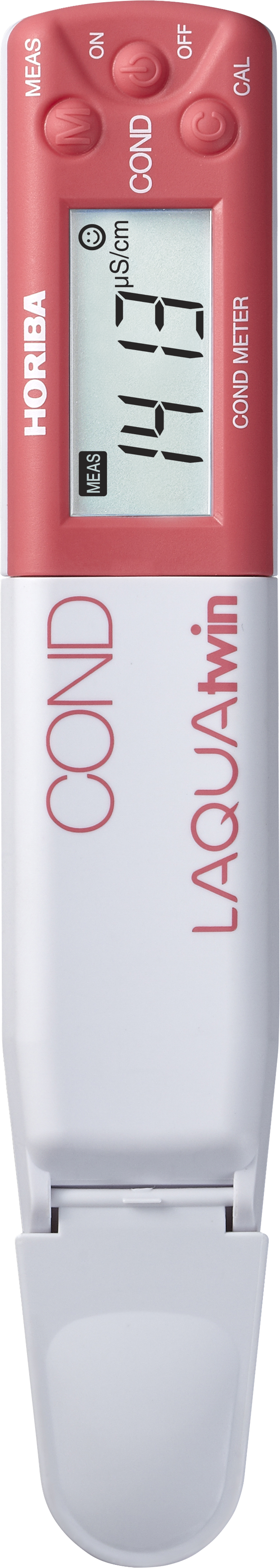 Horiba LAQUAtwin EC 11 geschlossen im Taschenformat Schutzdeckel über Sensor, handliche Bauform