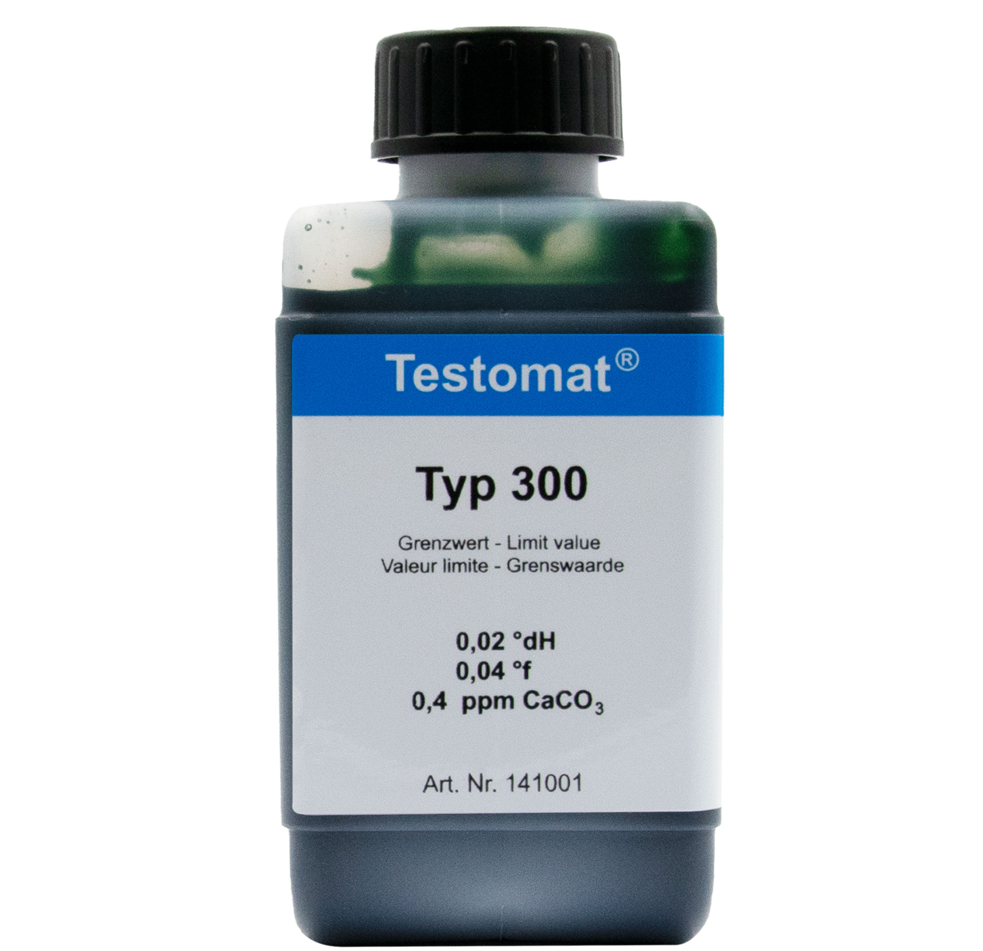 Testomat® 808 Indikator 300, Detailansicht Flasche, 500 ml Testlösung