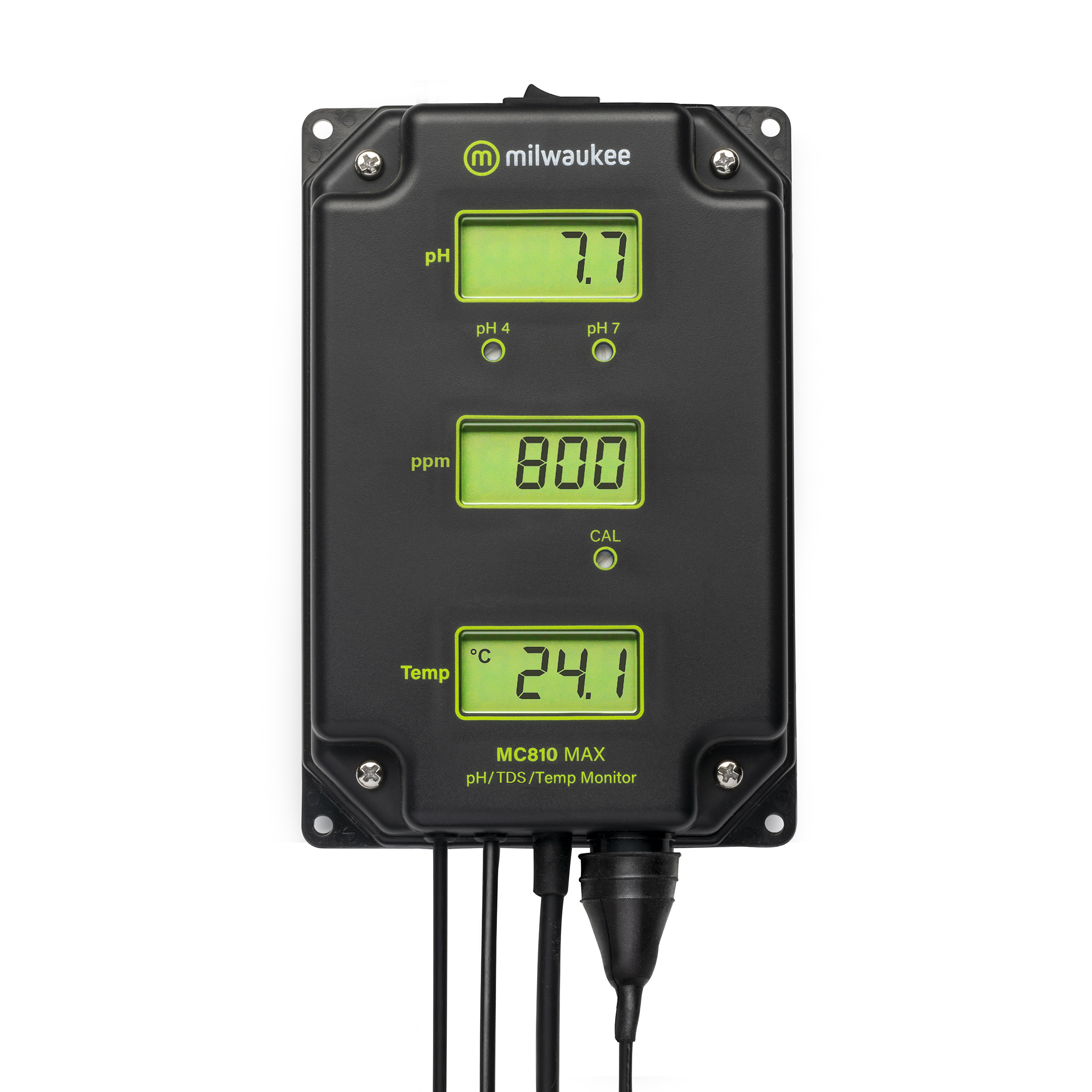 Milwaukee MC810 MAX Überwachungsgerät mit sichtbaren LCD Displays und Kabel