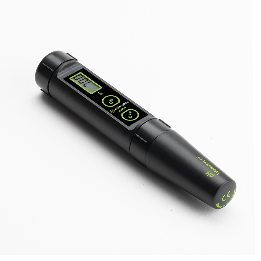 Milwaukee PH54 pH Messgerät, seitliche Ansicht liegend, ideal für mobile Anwendungen