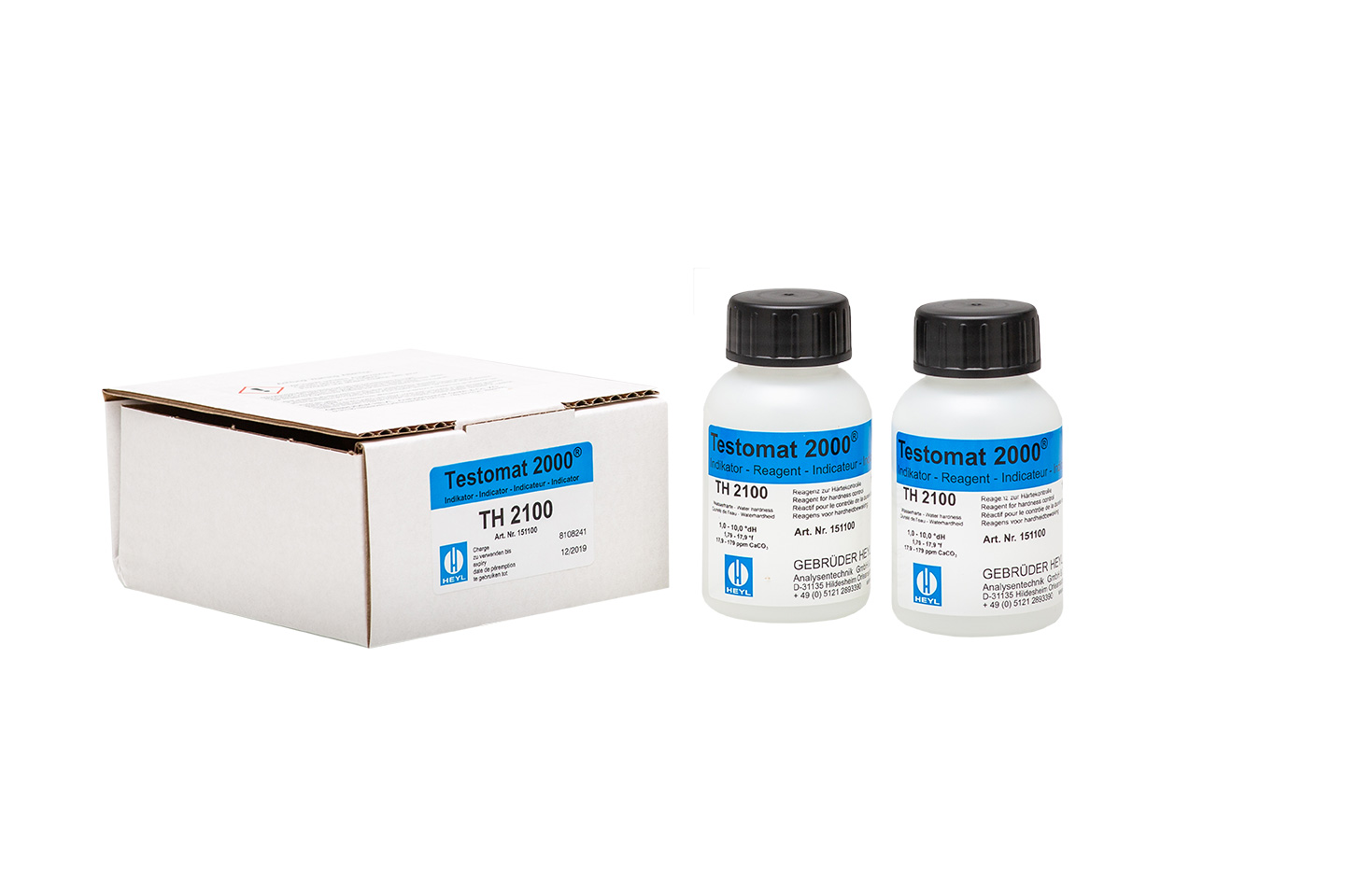 Testomat® Indikator TH2100 2x100ml Testomat® Indikator TH2100, zwei 100 ml-Flaschen mit Schraubverschlüssen, Wasseranalyse Messlösung