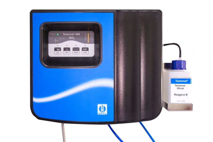 Testomat 808 SIO2, blau/schwarzes Gehäuse und Display zur präzisen Silikatkontrolle, 115 V/50-60 Hz 0,3 - 1 bar