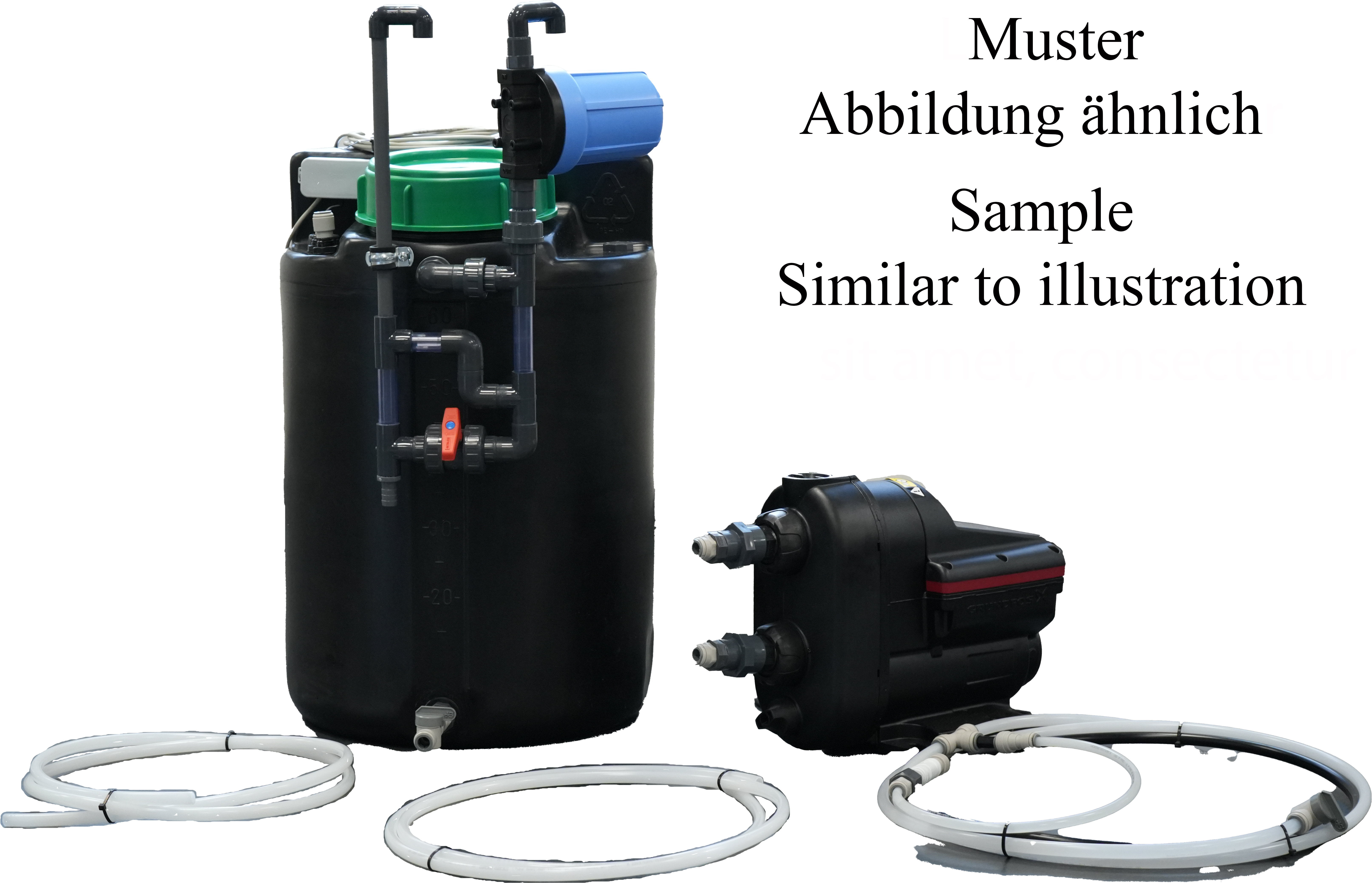 Druckerhöhungsstation mit 200l Permeatspreicher für NeoPermIon Permeat-Schranksystem Auf dem Bild zu sehen ist ein Muter/Sample der Druckerhöhunsstation mit 200l Permeatspreicher