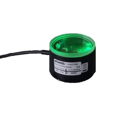 Sensoroberseite mit multipler LED (rot, grün) beim Leitfähigkeitsmonitor, LED ist grün