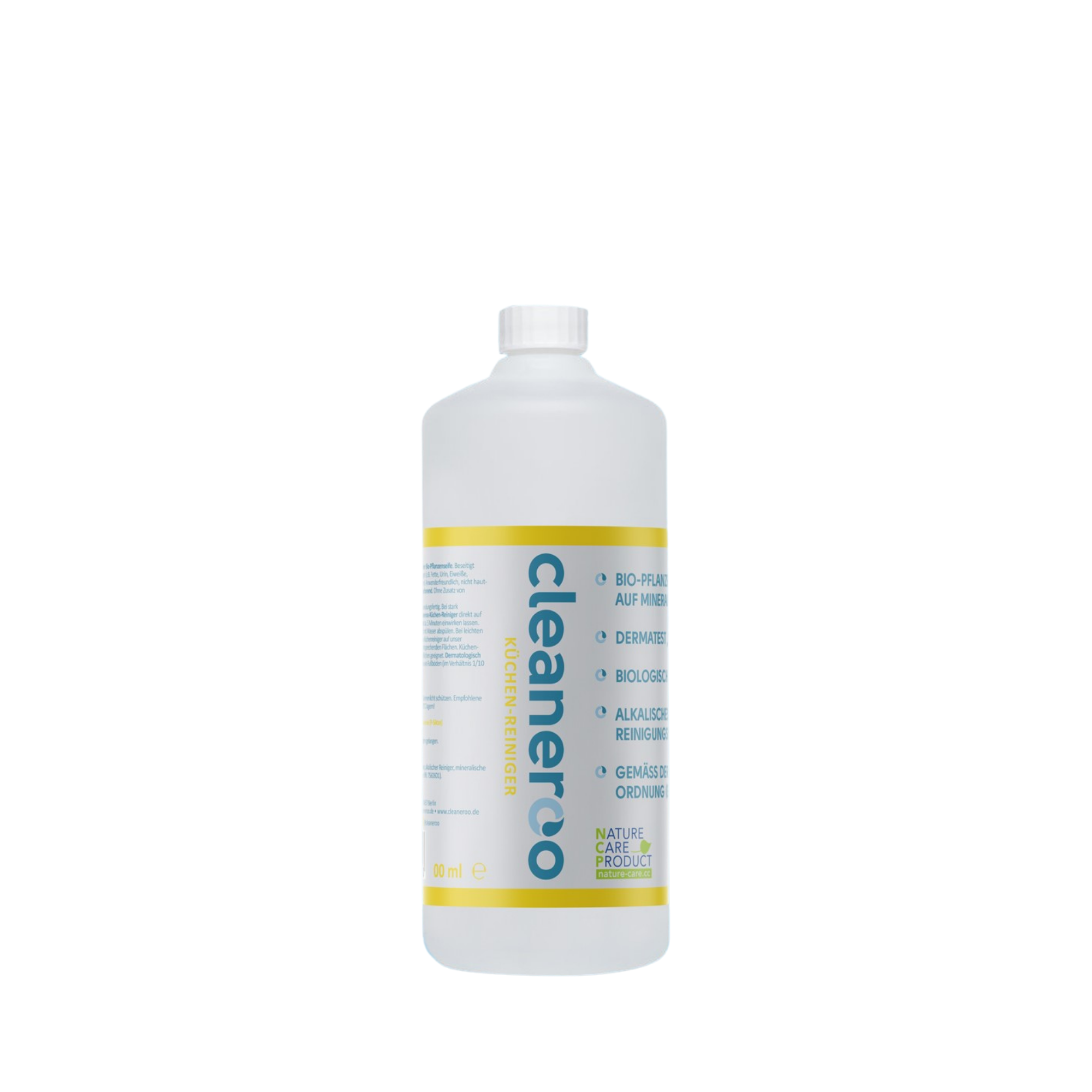 cleaneroo Küchenreiniger (gelb) cleaneroo Küchenreiniger (gelb), 1L Flasche mit gelbem Etikett, umweltfreundlicher Küchenreiniger