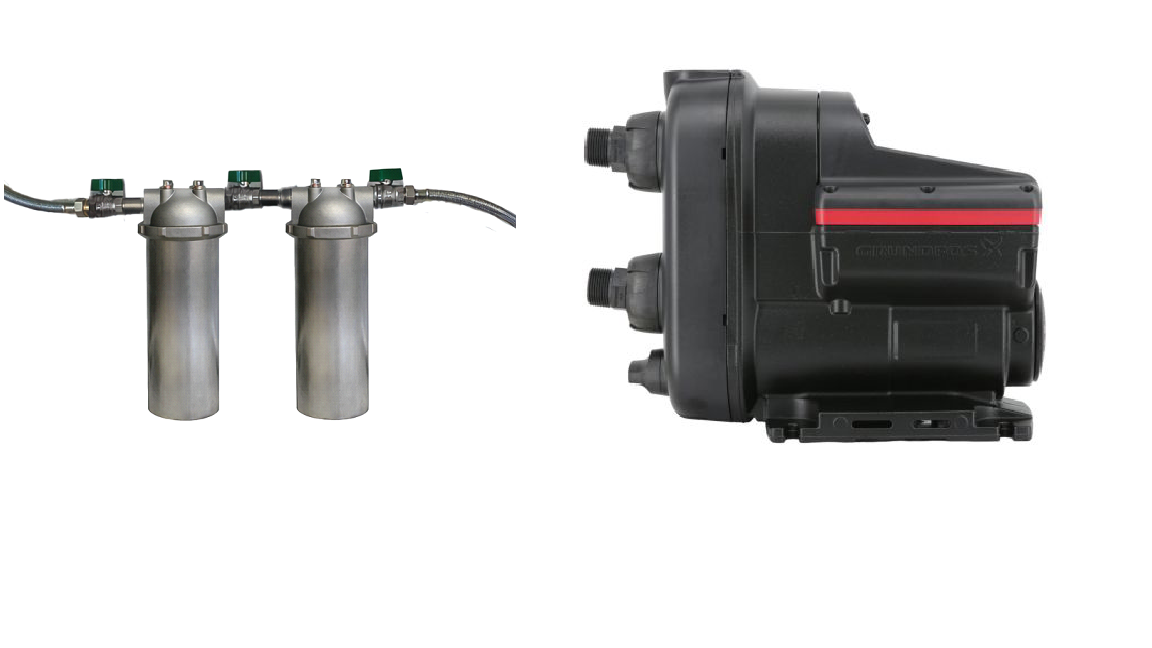 Pyrogenfilterstrecke zur Herstellung pyrogenfreien Wassers mit Vorfilter und Pyrogenfilter. Ideal für Pharma, Medizin & Labore. Unsere Artikelnummer 882087