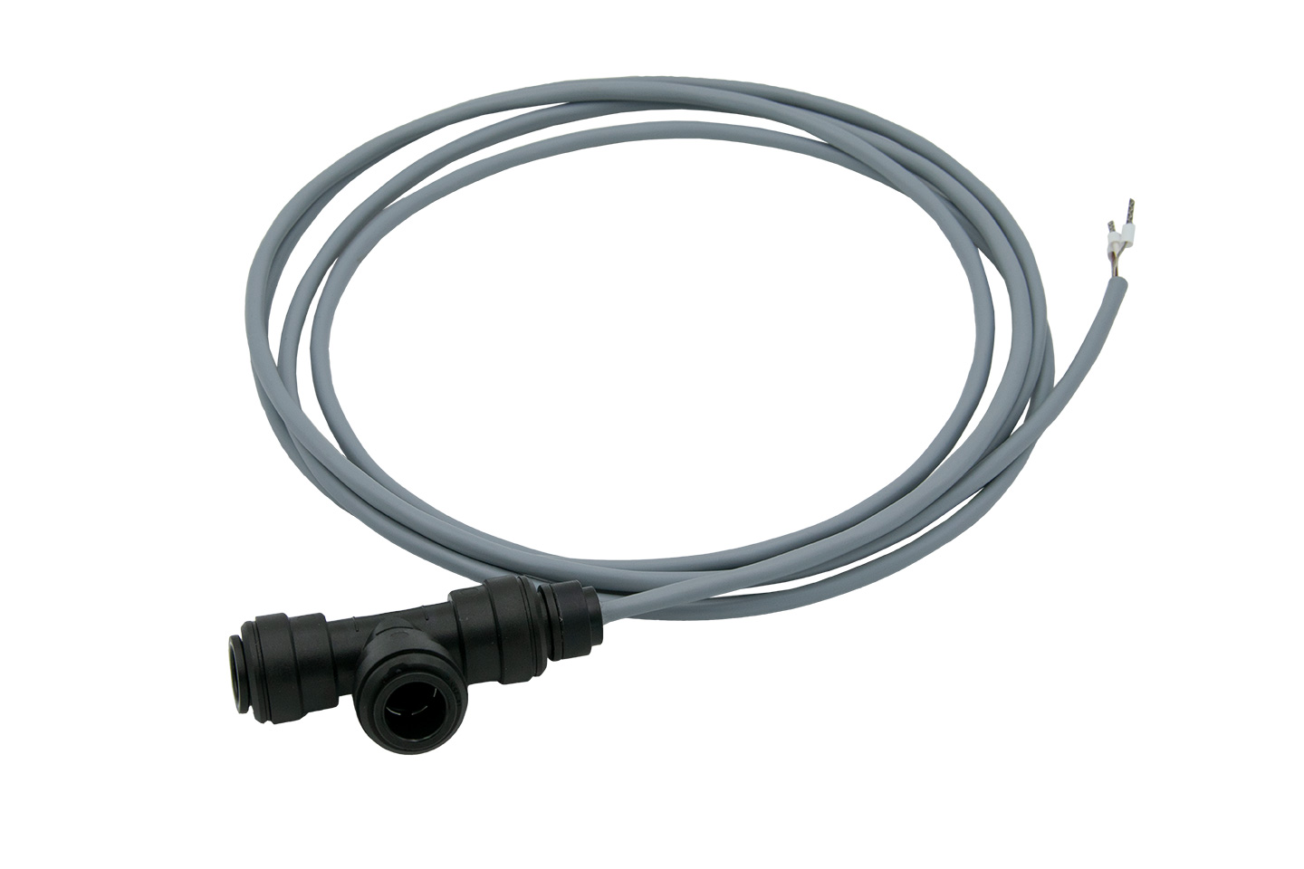 LF-Messzelle, K=0,1 mit 12mm Anschluss LF-Messzelle K=0,1 mit 12mm Anschluss, Frontansicht T-Stück mit Kabel, Messzelle für Leitfähigkeit