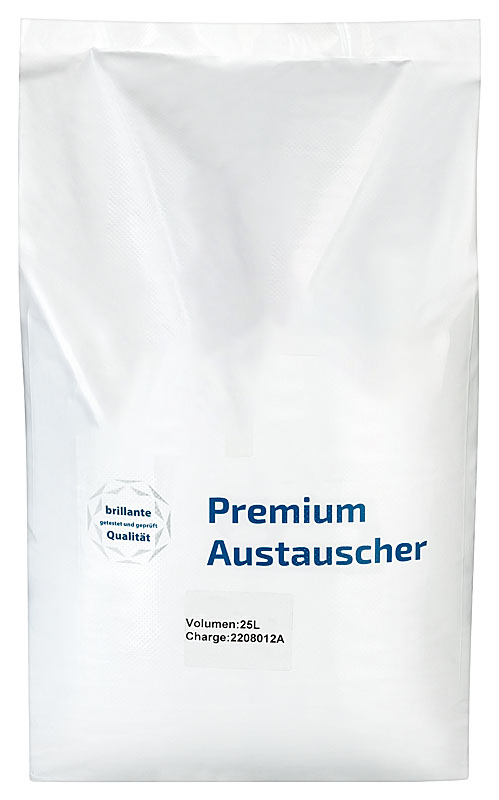 1/2 Palette - MB A6K4 "Einwegqualität" Mischbettharz (kein VOC), MB A6K4 Ionenaustauscherharz, Einwegqualität, Sackansicht zur Varanschaulichung