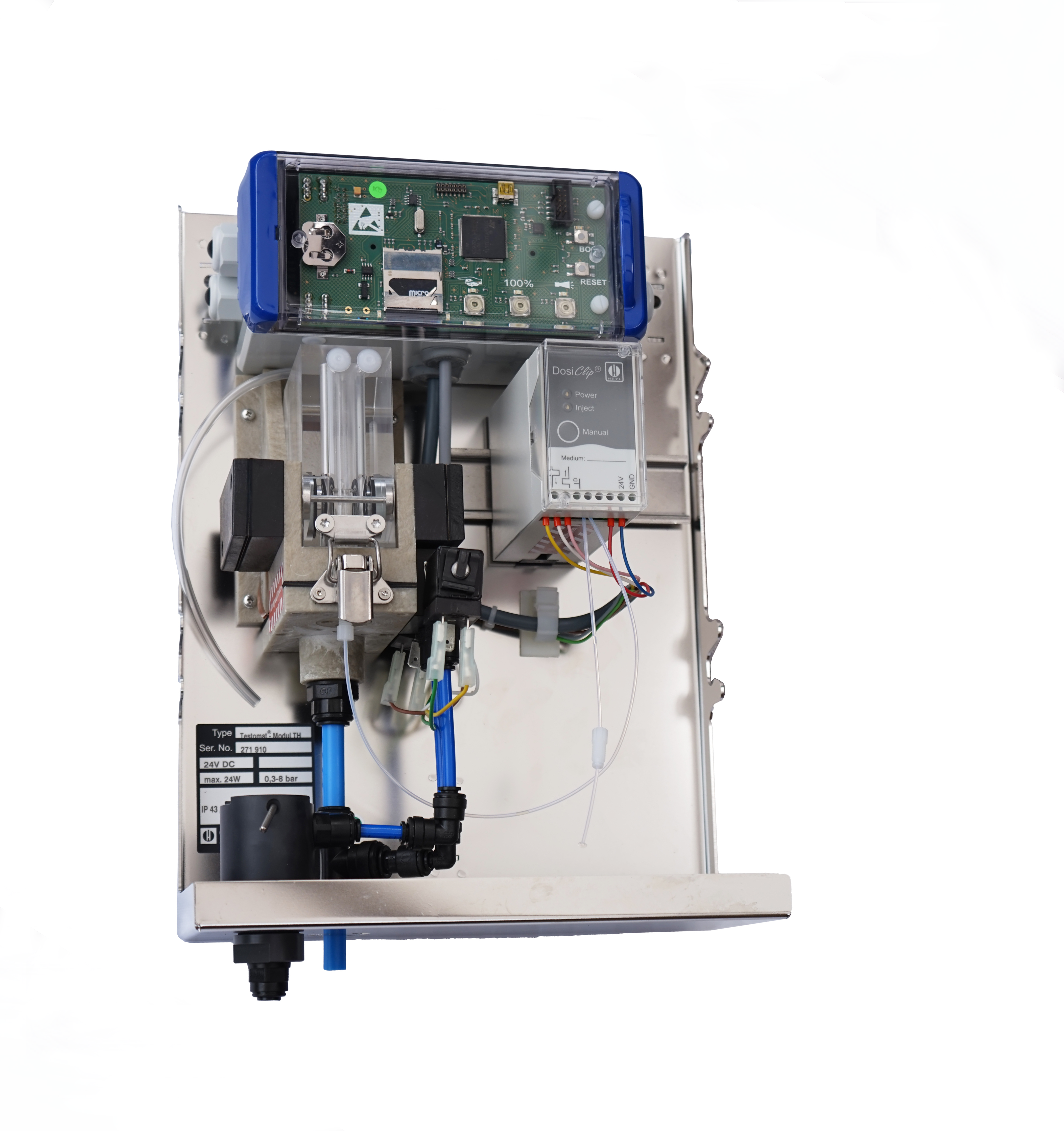 Testomat® LAB TH-R Testomat LAB TH-R, schrägansicht ohne Gehäuse, zeigt internes Remote-Messsystem